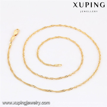 43276- Xuping Venda Quente Artificial Banhado A Ouro 18K Moda Chains Colar